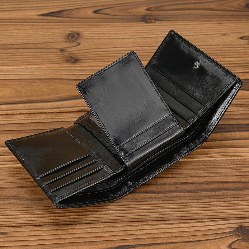 Кожаный короткий кошелек RFID со скидкой 20% Кожаный кошелек на молнии Кошелек для мелочи Мужской кожаный кошелек