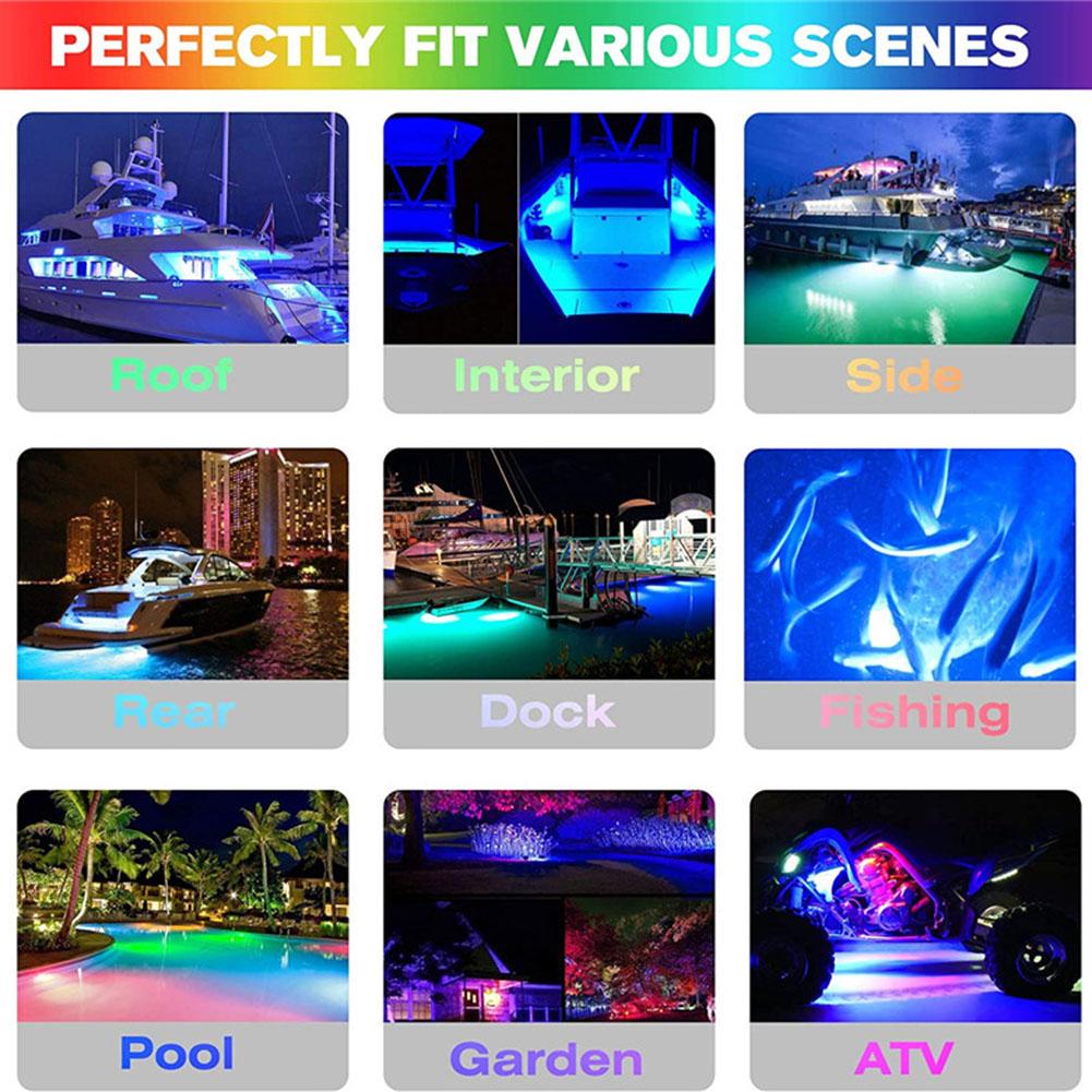 42LED Marine Navigation Light Stainless Steel Sailing Signal Light 10-30V Anchor Light IP68 Waterproof 80W Ship Boat Accessories