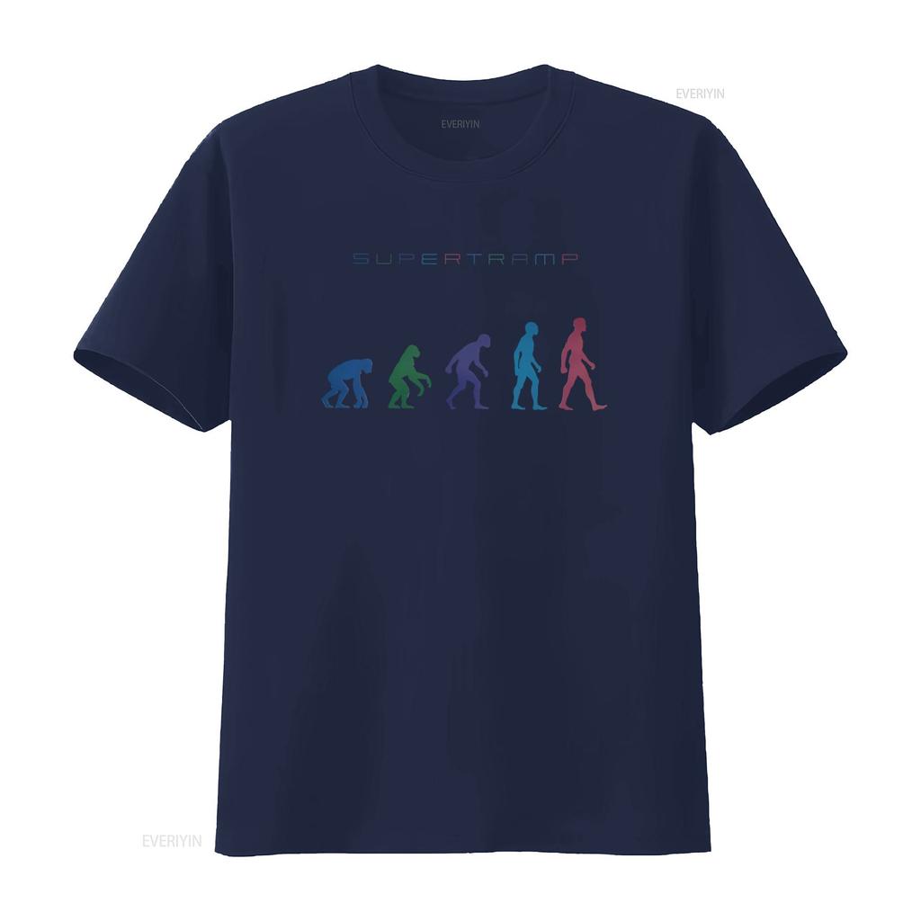 Evolution Rock Music Supertramp T Shirt Retro Style With Band Tribute Design Vintage Fashion Homme Breathable Versatile