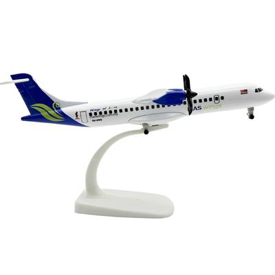 20СМ Металлический Масштабный Самолет ATR MAS Airlines Статическая Миниатюрная Модель Самолета Коллекционный Подарок от Авиации с Шасси Коллекционный