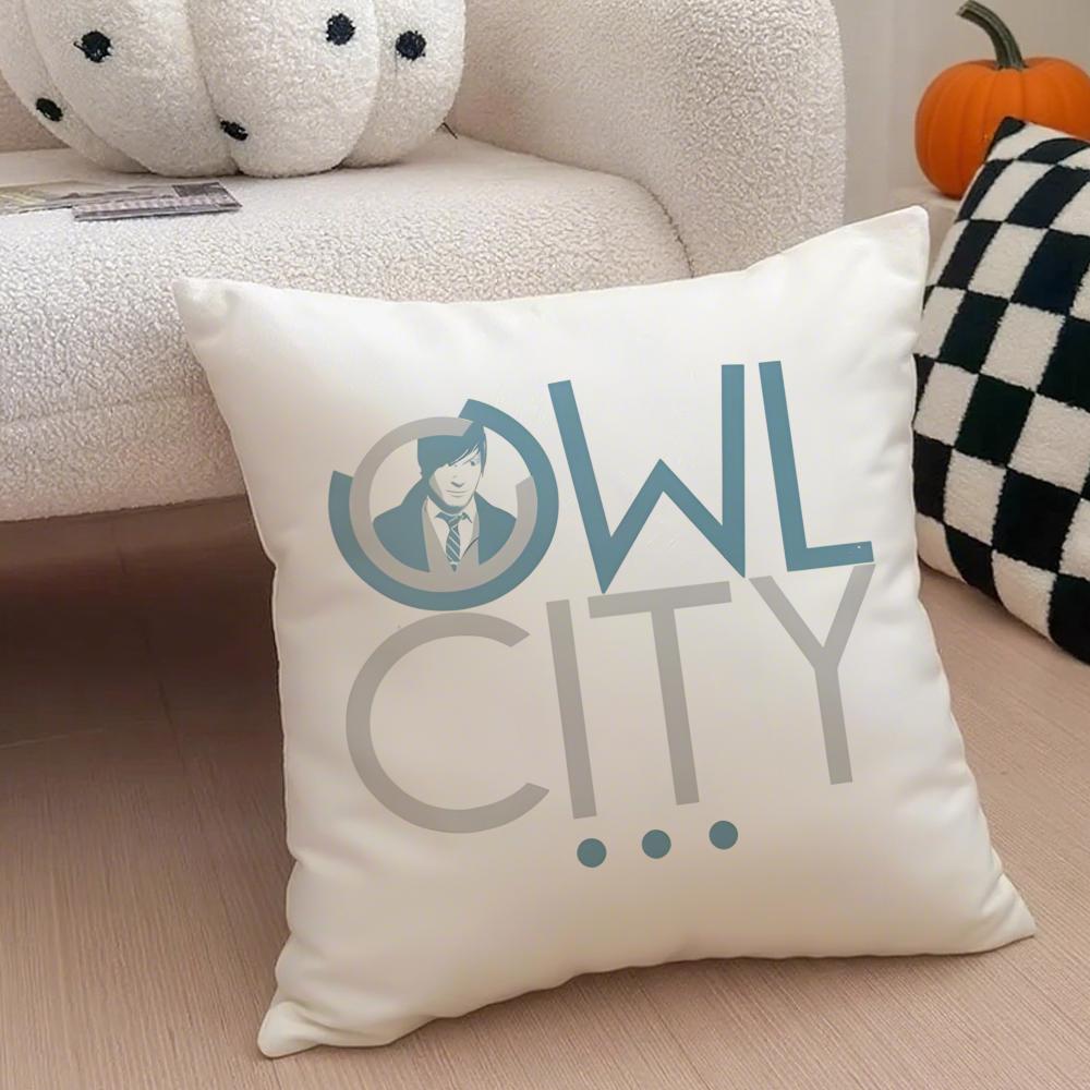 Мечтательный Свежий O-Owl City Музыка Мода Наволочка Чехол для Подушки-Одеяла Скрытая Пуговица Прочный Полиэстер Подушка на Стул