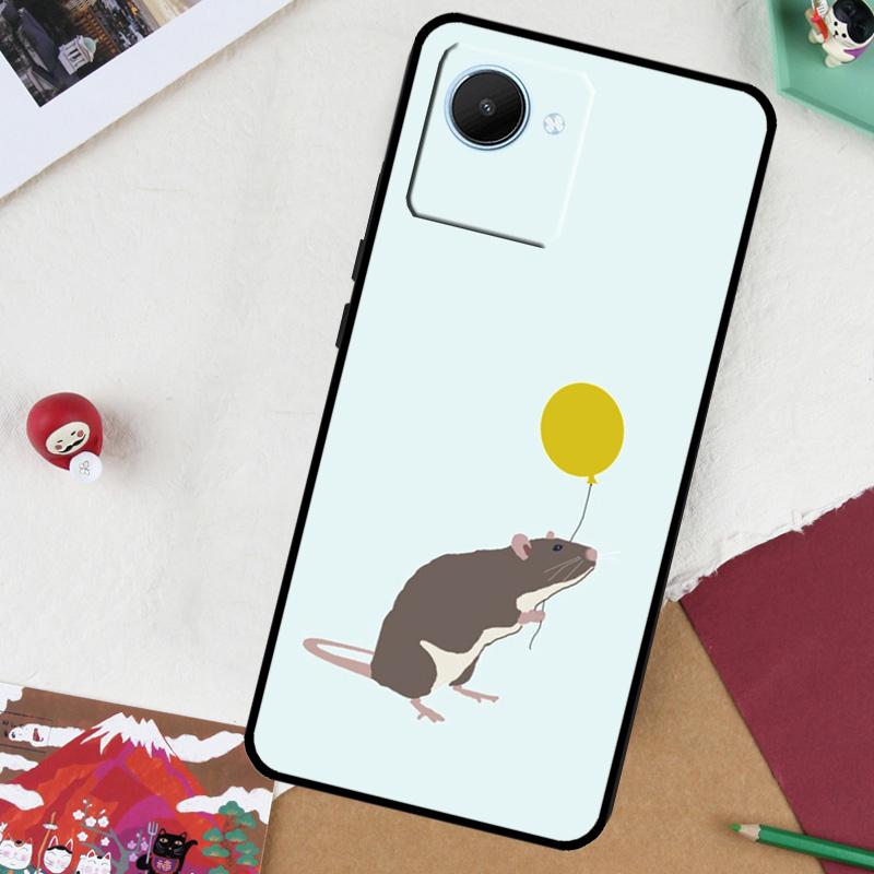 Милый Мультяшный Зверь Крыса Для Realme 13 Pro Plus 14 12 10 11 GT 6 5 6T GT7 Pro C51 C21Y C25S C75 C67 C61 C53 C55 Чехол