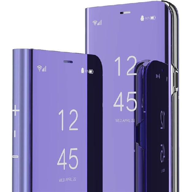 Чехол-книжка EMAXELER Стильное зеркальное покрытие Защита всего корпуса Отражение Ультратонкий Жесткий Устойчивый к царапинам Противоударный Бампер для