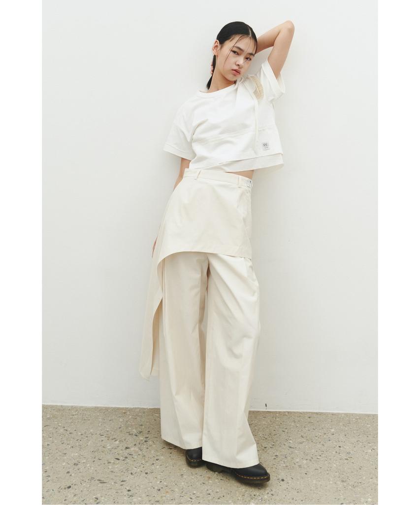 RECODE Interlining Patchwork Crop T-Shirt_Rqtam25528Whx