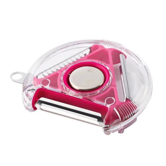 3 в 1 Овощечистка с поворотным переключателем, лезвия из нержавеющей стали, нескользящая ручка, кухонный инструмент для картофеля, помидоров, ананасов