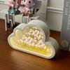 Cloud Tulip Night Light Handmade DIY Material Flower Home Decor Mirror Creative Atmosphere Lamp Birthday Gift Valentine's Day