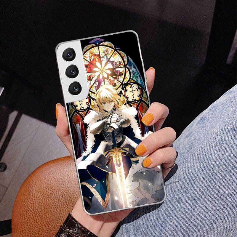 Чехол для телефона Fate Zero Stay Night Saber для Samsung Galaxy S24 S25 Edge S26 Ultra S23 S22 S21 Plus S20 FE + Персонализированная печать Cov