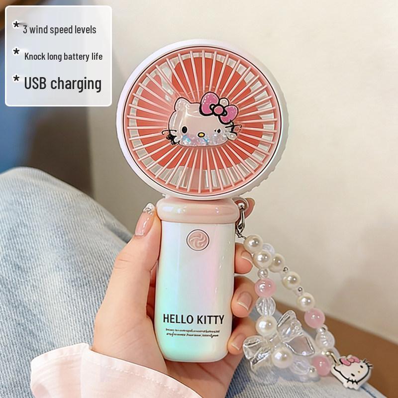 Портативный перезаряжаемый USB настольный вентилятор Hello Kitty