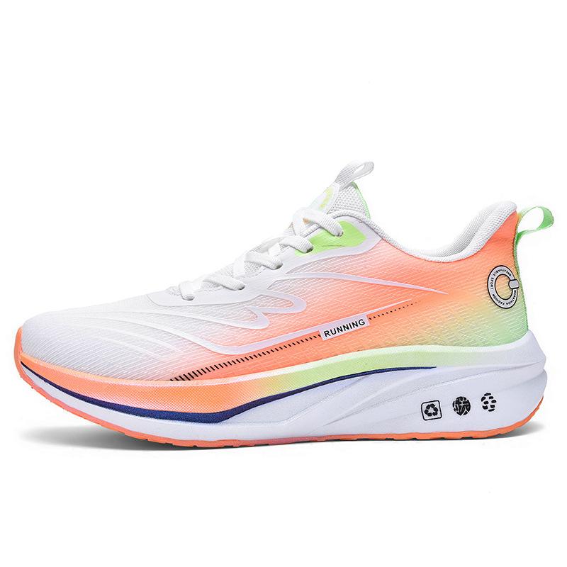 Spring New Ultra-light Carbon Board Sneakers Large Size Shock-absorbing Breathable Running Shoes Racing Sports Soft-soled Men's Shoes