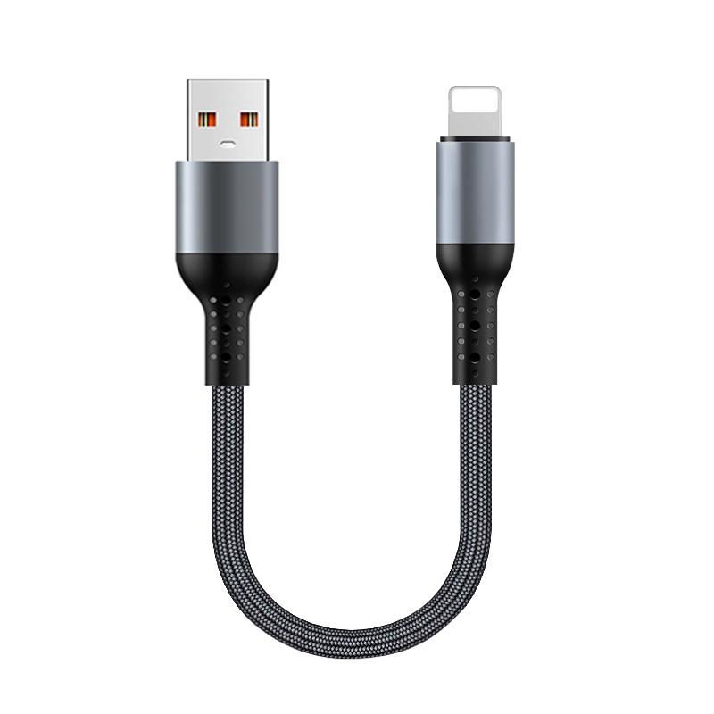 Dual Type-C Elbow PD100W Fast Charging Short Cable for Car & Power Bank