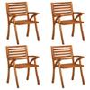 Day and Night - Day and Night Garden Chairs 4 Units Solid Acacia Wood