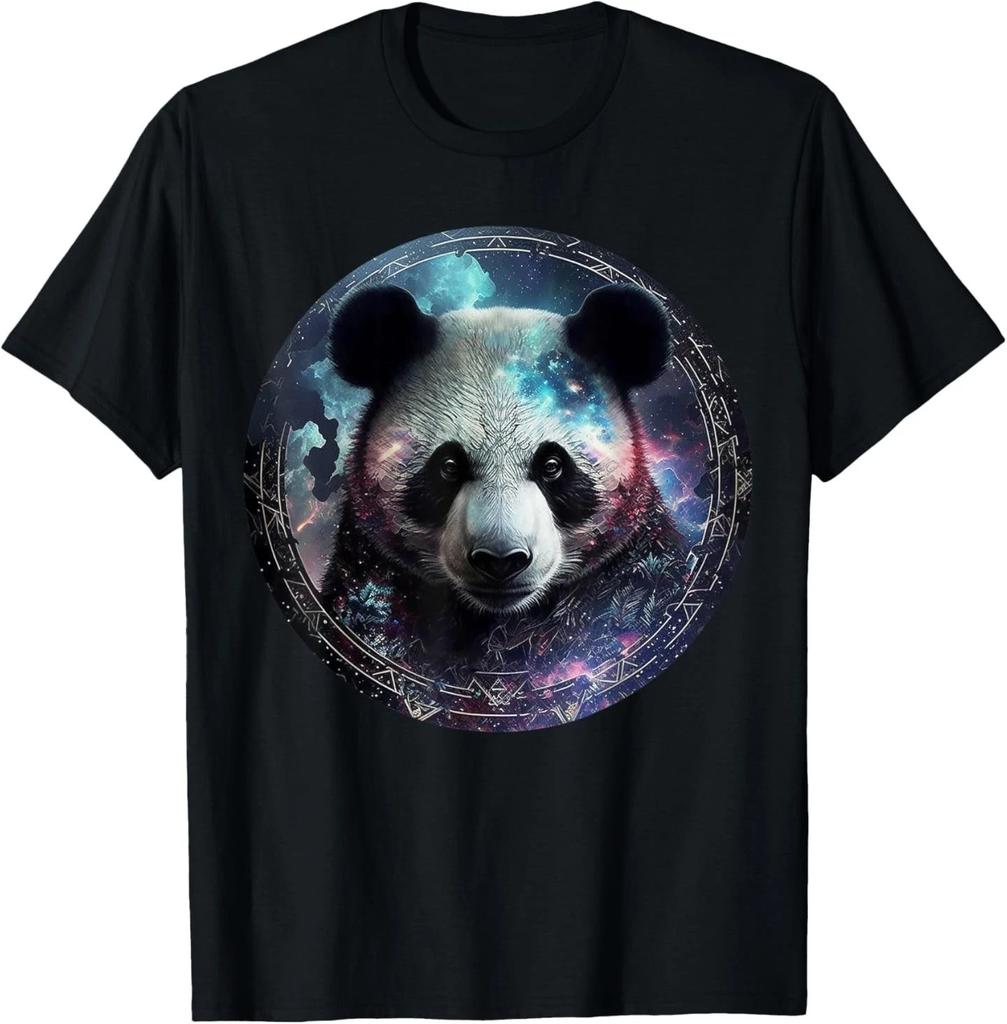 Panda Art Fantasy Motif Animal Print Panda T-Shirt