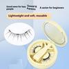 Reusable Magnetic Eyelashes Set 1 Pair No Glue Needed False Eyelashes With Magnetic Tweezers Curly Faux Lashes Makeup Tool