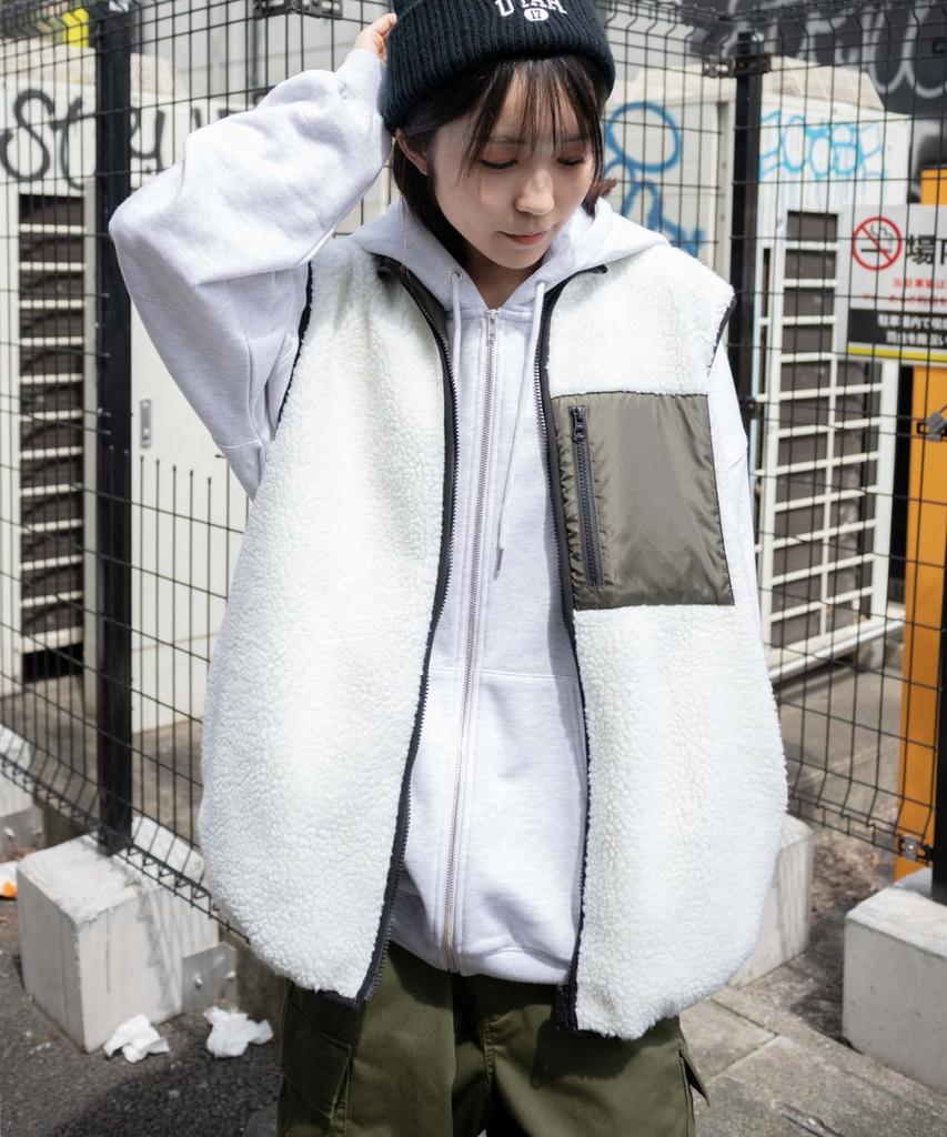 Двусторонний жилет WEGO из боа, белый, размер M,