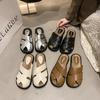 Soft~ Baotou Half Slippers Women's 2025 Summer New Versatile New Korean Version Hollow Beach Sandals Rome