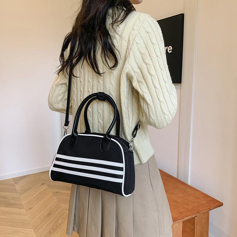 Новая полосатая универсальная сумка через плечо, сумка для боулинга, спортивная сумка для спортзала