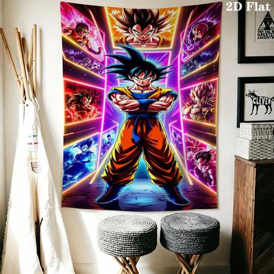 Dragon Ball Wall Tapestry Aesthetic Wall Hanging Printed Fabric Blanket Decorative Tapestries for Bedroom Living Room Home Decor