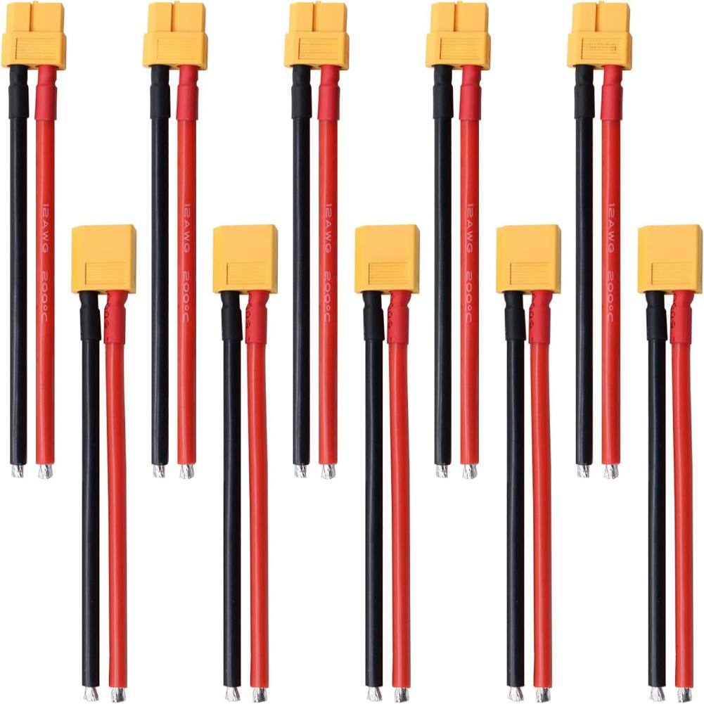 5Pairs For XT90 Connector Male And Female 10AWG For RC For Electrical Devices Accessories Easy Installation