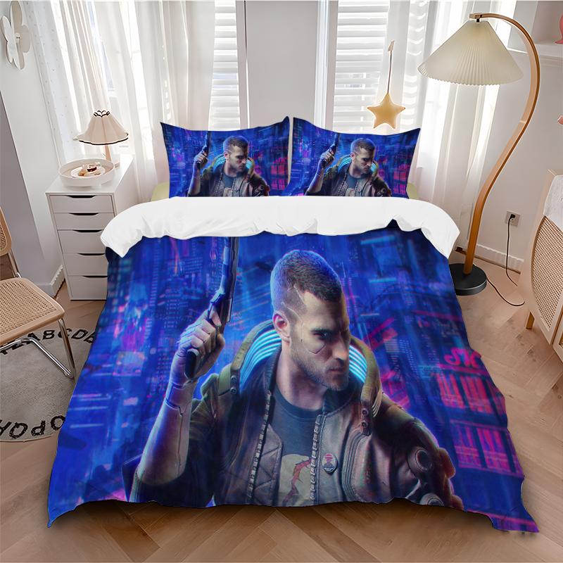 3Pcs Cyberpunk Future Warrior Bedding Sets For All Sizes New 3D Printed Bed Cover Comforter Duvet Cover Pillowcase Bedroom Decoration