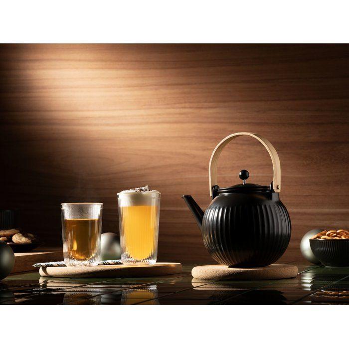 Théiere a piston - BODUM - Douro - En porcelaine - Filtre inox - 1,5 l