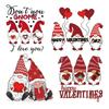 Valentine's Day Clothing?Stickers Four Pcs Love Dwarf Hot Transfers A-Level Washable Accessory Sticker Stripes Patches Badges