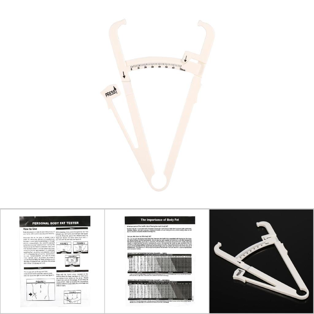 New Body   Caliper Skin Fold Accurate Msurement  Slim Msuring Analyzer White