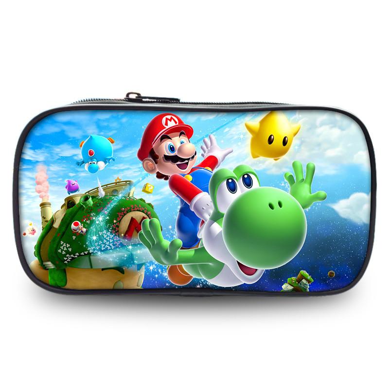Пенал Super Mario Большой вместимости Полиэстер Детский Органайзер для Канцелярских Принадлежностей Для Учеников