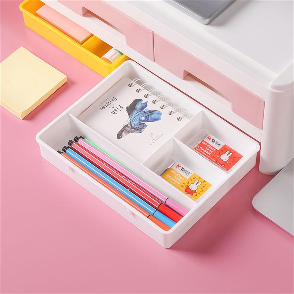 Desk Drawer Organizer Desk Sundries Stationery Storage Box Bin Cosmetics Makeup Organizer Home Office Drawer Divider Container