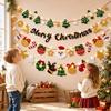 Warm Light Wall Hanging Banner Cartoon DIY Pull Flag Christmas Luminous Banner  Christmas Party