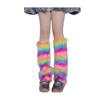 Faux Fur Fuzzy Leg Warmer for Women Girls Soft Plush Furry Boot Covers Winter Warm Boot Cuff Sleeves for Party Costume