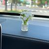 Мини-украшения для автомобиля, ваза Babysbreath Jasmine, стеклянная ваза, микропейзаж, кролик, консоль для украшения салона автомобиля