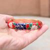 Traditional Filigree Enamel Bangle Hanfu Accessories Hollow Out Peony Bracelet  Festival Gifts