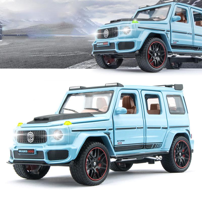 Масштаб 1/32 Brabus G800, литая под давлением модель автомобиля, игрушечный автомобиль с откатным механизмом, звуком и светом для детей, коллекция подарков для мальчиков и девочек