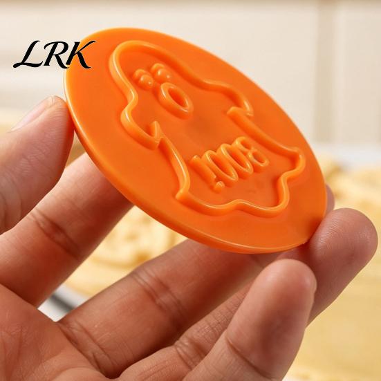 DIY Fondant Embosser Tools 8pcs Halloween Magnetic Cookie Stamp Molds, Pumpkin Ghost And Skeleton Patterns Stainless Steel Stamper Design