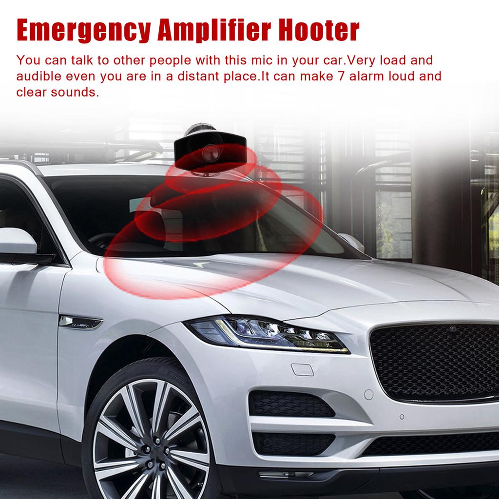 Тональный звук автомобильной аварийной сирены Автомобильная сирена Рог микрофон PA акустическая система аварийный усилитель гудка 12 В