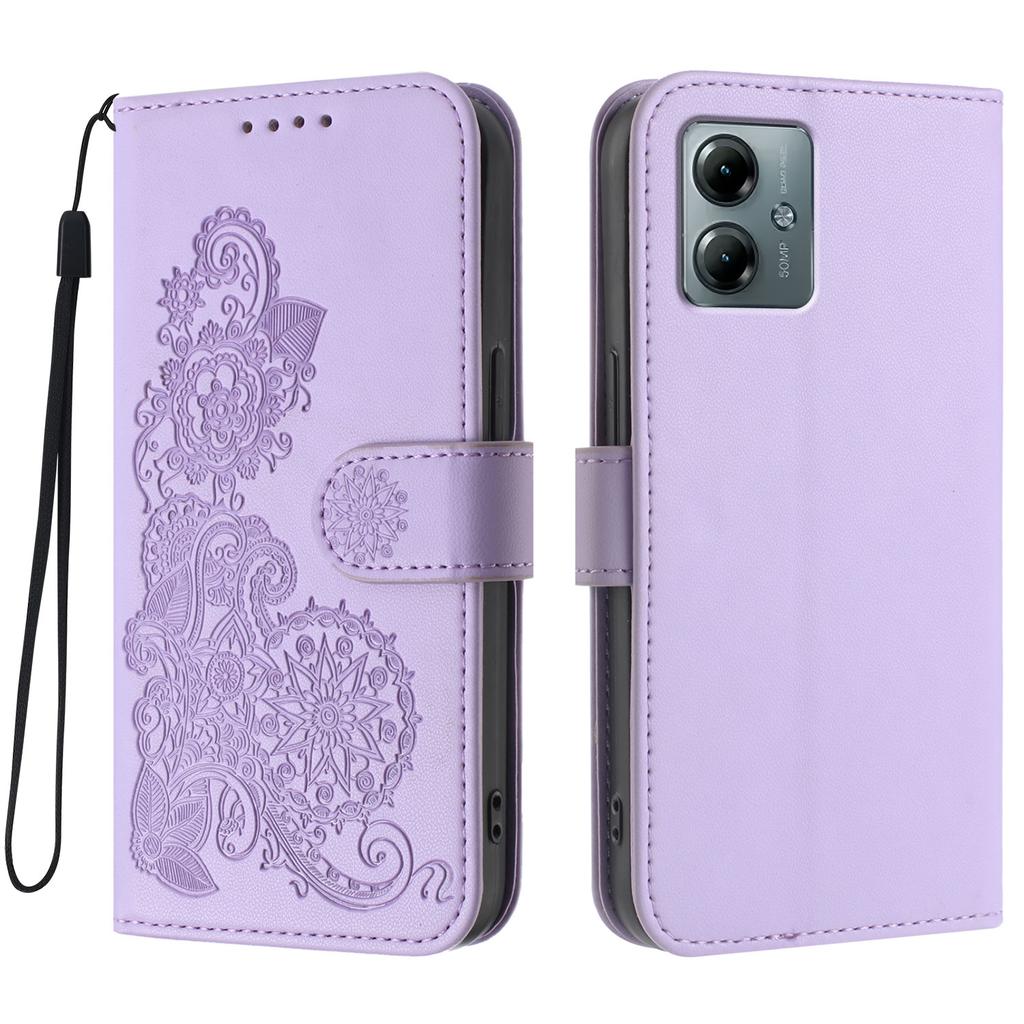 For Motorola Moto G Play (2025) 4G Phone Cases Mandala Flower Leather Wallet Mobile Cover with Strap