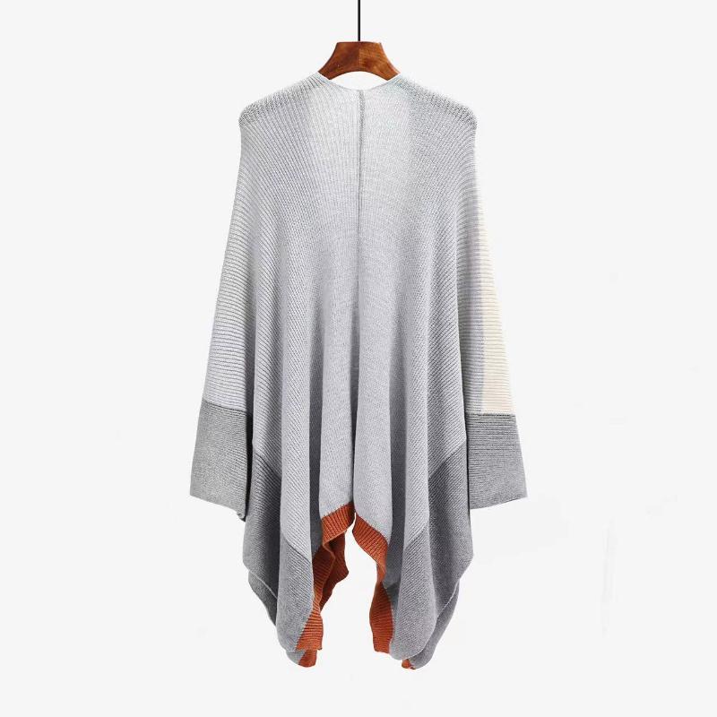 IHUASU Осенне-зимний женский клетчатый большой размер свободный вязаный кардиган куртка джемпер женский