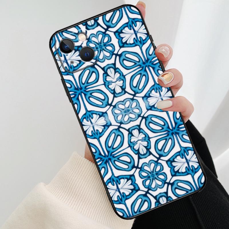 Квадратный турецкий цветочный чехол для телефона iPhone 17 Pro Max 14 13 12 11 15 16 Pro Max mini 15 16 Plus 16e 17 Air