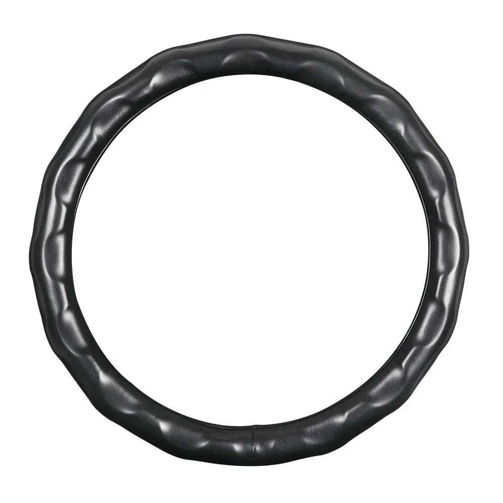 Чехлы на руль автомобиля 38 см, дышащие, нескользящие, искусственная овчина, кожаный чехол на руль, аксессуары для салона автомобиля