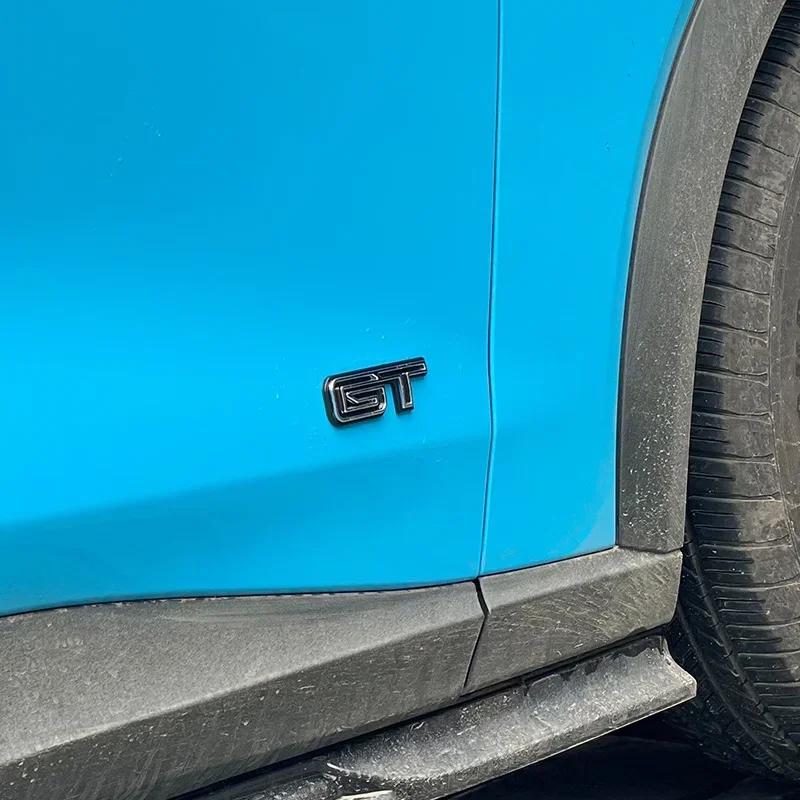 pbhsg2 For Ford Mustang Mach-E 3D GT Logo Sticker Door Trunk GT Zinc Alloy Creative Emblem Badge Stickers Car Decoration Accessories