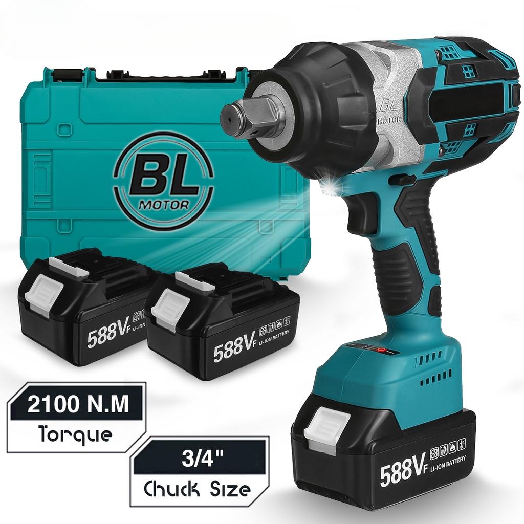 588VF 3/4 дюйма Высокомоментный Бесщеточный Электрический Ударный Гайковерт 2100 Н.м Инструмент Ударный Шуруповерт для Ремонта Легковых и Грузовых Автомобилей для Аккумулятора 18 В