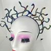 New Colored Halloween Headband Greek Mythology Stage Performances Snake Hair Hoop Scary Headwear Cosplay Prop Party Supplies