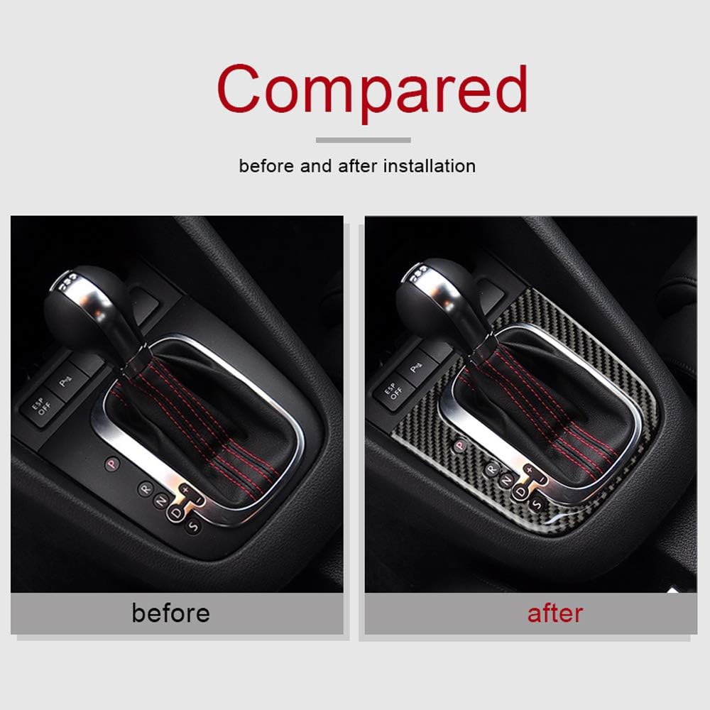 Real Carbon Fiber Interior Kit Luxury Car Gear Shift Panel Cover Sticker for Volkswagen Golf 6 GTI MK6 2008-2013 Accessories