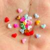 200 Pcs New Mini Resin Cartoon Macaron Color Peach Heart Diy Flatback Ornament Jewelry Making Manicure Hairwear Accessories A42