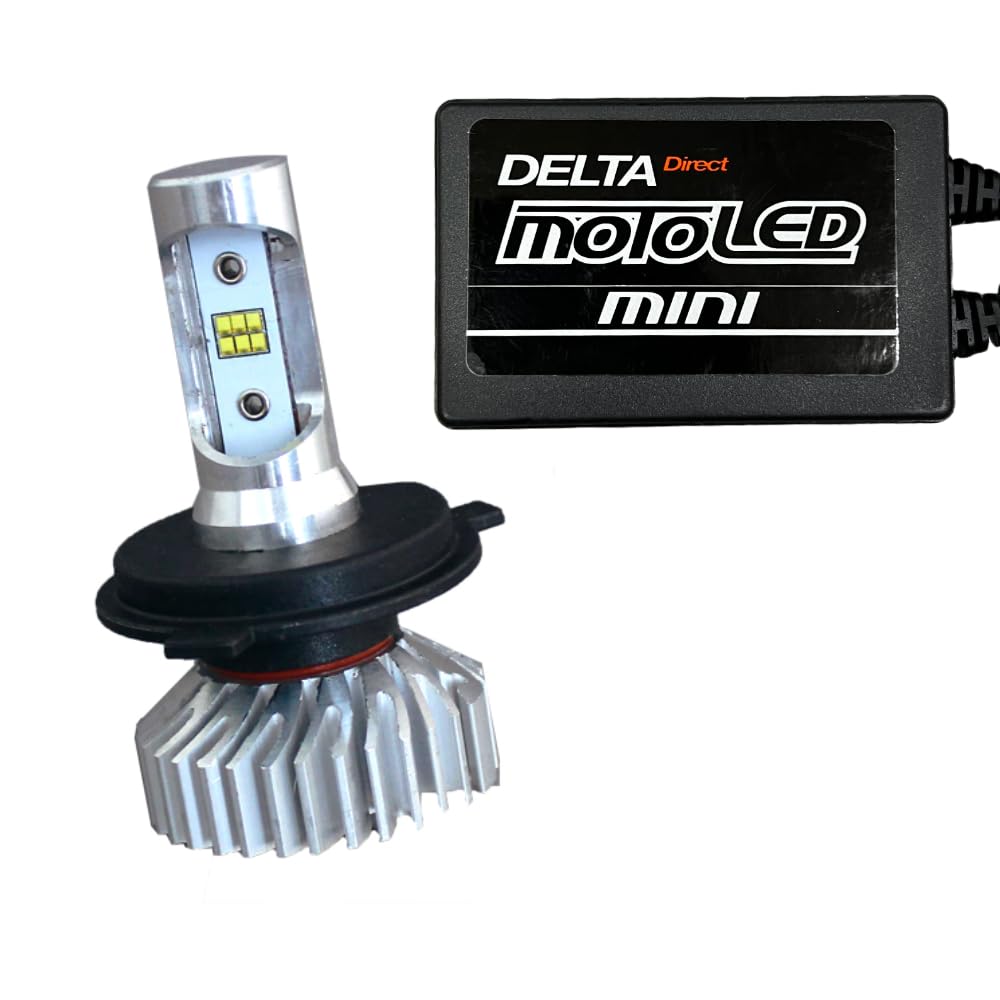 DELTA Direct MOTO LED Фара мини 6000k 2000лм совместима для мини-мотоциклов H4/HS1 AC/DC12V (Д-2094)