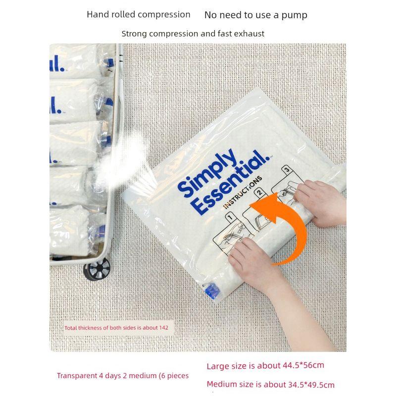 Travel Hand Roll Compression Vacuum Buggy Bag Six-Piece Suit Clothes Packing Bag Luggage Clothing Classification Storage
