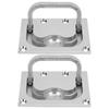 2PCS Stainless Steel Boat Hatch Pull Deck Cover Handle Marine Hardware Locker Ring