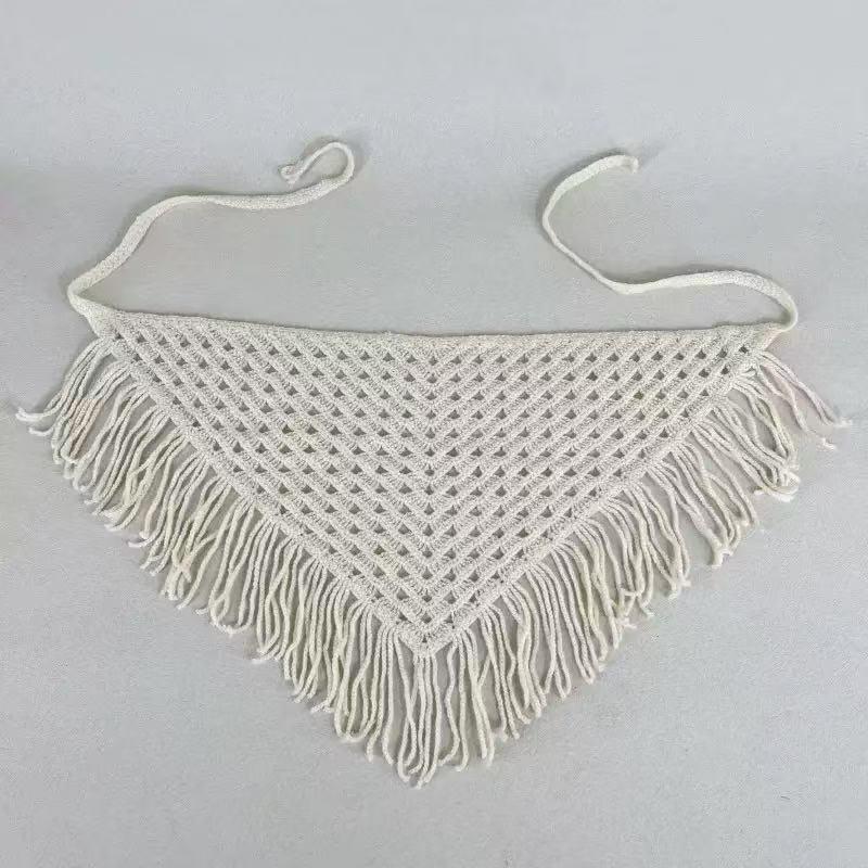 1pc Womens Triangle Scarf Y2K Adjustable Tassel Accent Casual Chic Accessory For Travel
