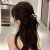 Hairpin Small Compact Metal Hair Clip Silver Color Butterflies Shape Back Head