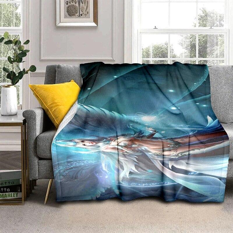 Hot Anime Sexy Girl Soft Plush Sofa Bed Throwing Cartoon Picnic Blankets Modern Flannel Blanket Gedruckt Bettdecke Geschenk Gift